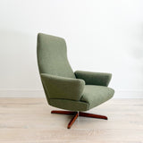 Mid Century High Back Swivel Chair