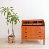 Danish Teak Roll Top Secretary