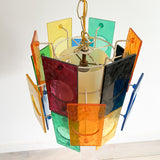Vintage Colorful Lucite Pendant Light