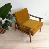 Mid Century Lounge Chair - New Gold Upholstery