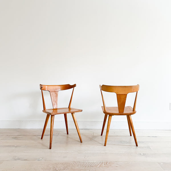 Pair of Paul McCobb T Back Chairs – Atomic Furnishing & Design