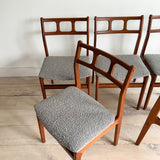 Set of 5 Teak D-Scan Dining Chairs