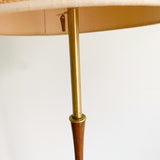 Mid Century Brass/Wood Floor Lamp