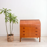 Danish Teak Roll Top Secretary