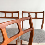 Set of 5 Teak D-Scan Dining Chairs