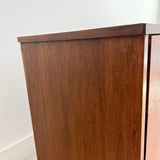 Walnut 6 Drawer Low Dresser