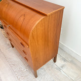 Danish Teak Roll Top Secretary