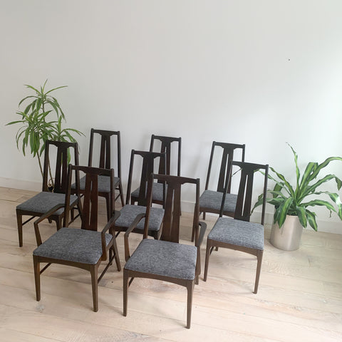 Set of 8 Mid Century Dining Chairs