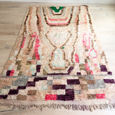 Moroccan Rug - Pink/Blue/Green