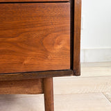 Walnut 6 Drawer Low Dresser