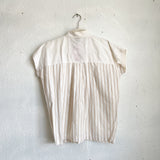 90s Cream Gitano Striped Shirt- Small