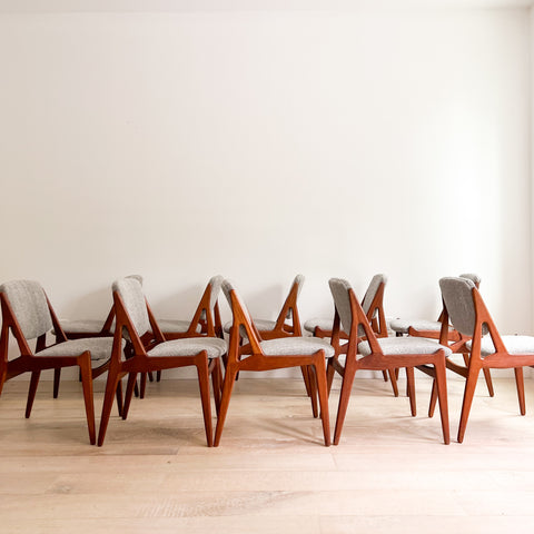 Set of 10 Arne Vodder Teak Dining Chairs