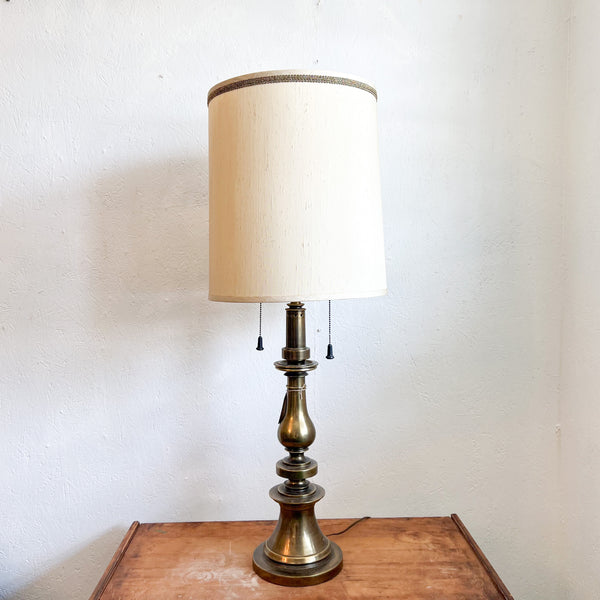 Vintage Stiffel Brass Lamp Glass Shade – The Cubby Space