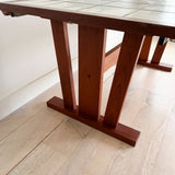 Danish Teak Tile Top Dining Table