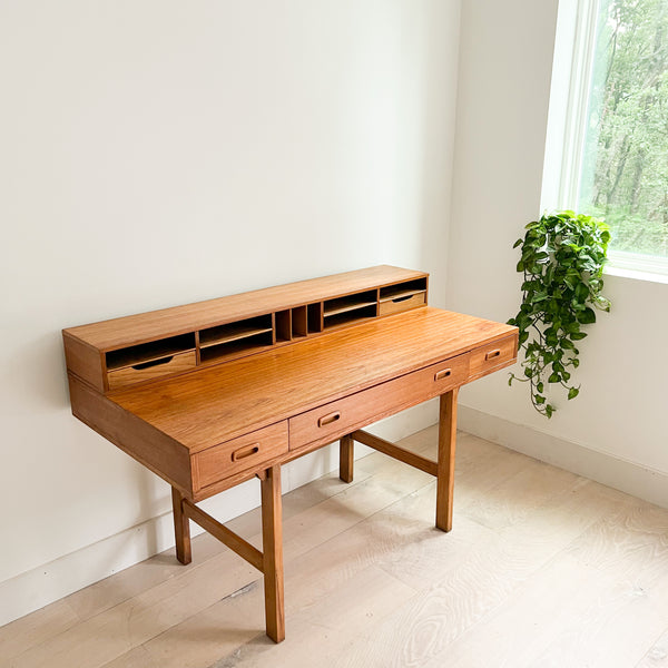 Danish Teak Flip Top Desk