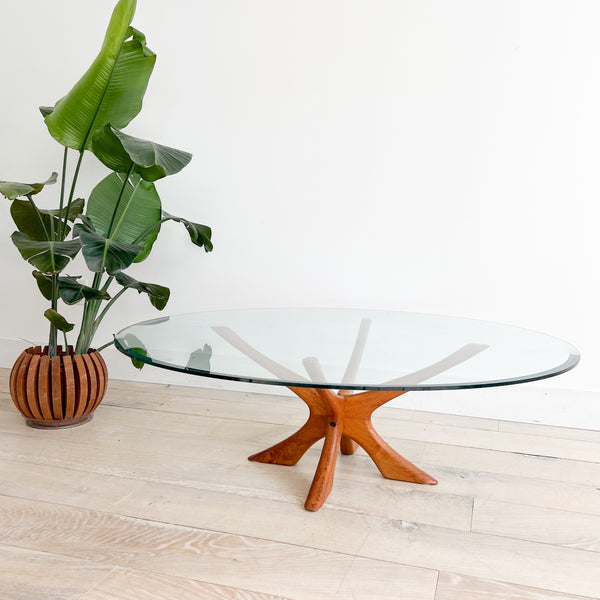 センターテーブル・ローテーブル Illum wikkelso Denmark glass top