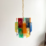 Vintage Colorful Lucite Pendant Light