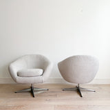 Pair of Pod Chairs w/ New Shearling