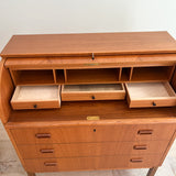 Danish Teak Roll Top Secretary