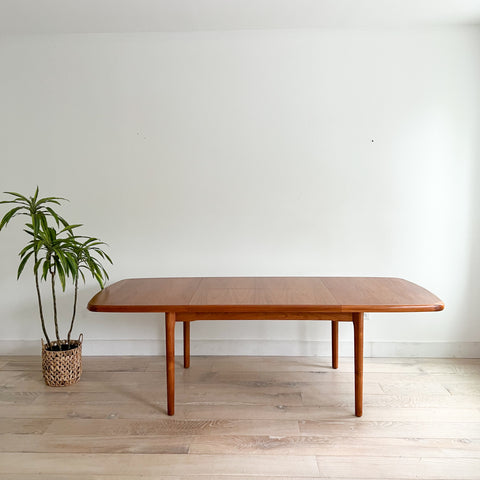 Danish Teak Dining Table w/ Butterfly Leaf