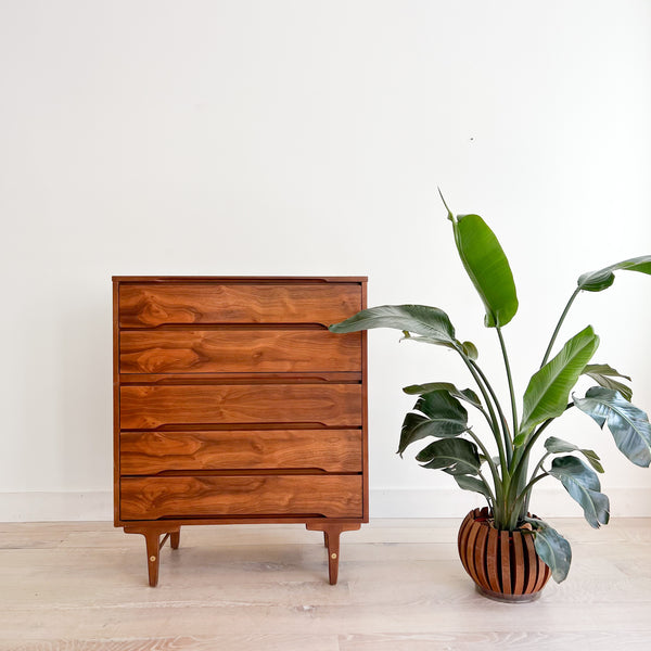 stanley mid century modern dresser Stanley Distinctive Highboy Dresser – Atomic Furnishing & Design