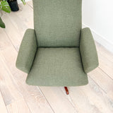 Mid Century High Back Swivel Chair