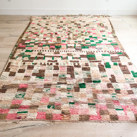 Moroccan Rug - Pink and Green