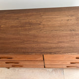 Walnut 6 Drawer Low Dresser