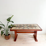 Danish Teak Tile Top Dining Table