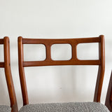 Set of 5 Teak D-Scan Dining Chairs