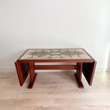 Danish Teak Tile Top Dining Table