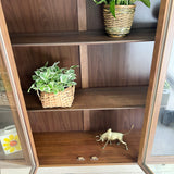 Mid Century Walnut Curio Cabinet