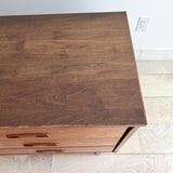 Walnut 6 Drawer Low Dresser
