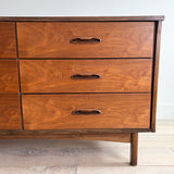 Walnut 6 Drawer Low Dresser