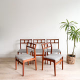 Set of 5 Teak D-Scan Dining Chairs