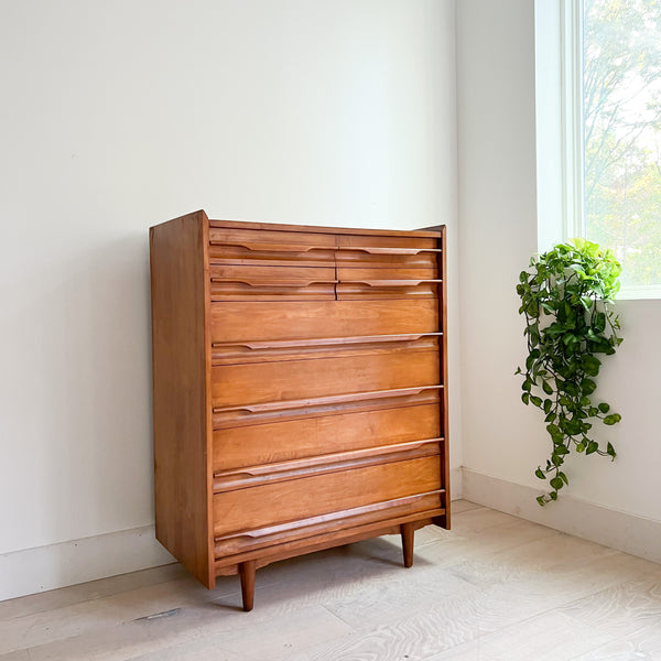 Mid Century Highboy Dresser by Crawford – Atomic Furnishing & Design