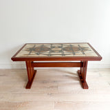 Danish Teak Tile Top Dining Table