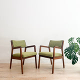Pair of Alma Occasional Chairs - New Green Upholstery
