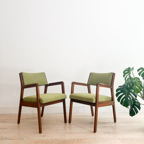 Pair of Alma Occasional Chairs - New Green Upholstery