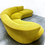 Modern Serpentine Sectional w/ New Upholstery