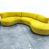 Modern Serpentine Sectional w/ New Upholstery