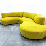 Modern Serpentine Sectional w/ New Upholstery