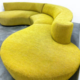Modern Serpentine Sectional w/ New Upholstery