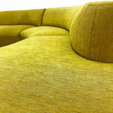 Modern Serpentine Sectional w/ New Upholstery