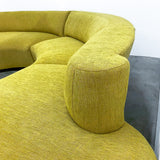 Modern Serpentine Sectional w/ New Upholstery