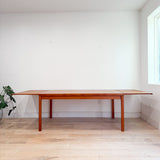 Danish Teak Large Expandable Dining Table
