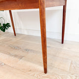 Small Danish Teak Expandable Dining Table - Tapered Legs