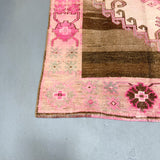 Turkish Oushak Rug - Pink/Brown - 6'3x11'2
