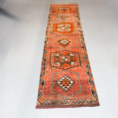 Turkish Rug/Orange Mint Green - 2'11x11'1