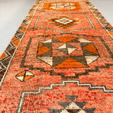 Turkish Rug/Orange Mint Green - 2'11x11'1